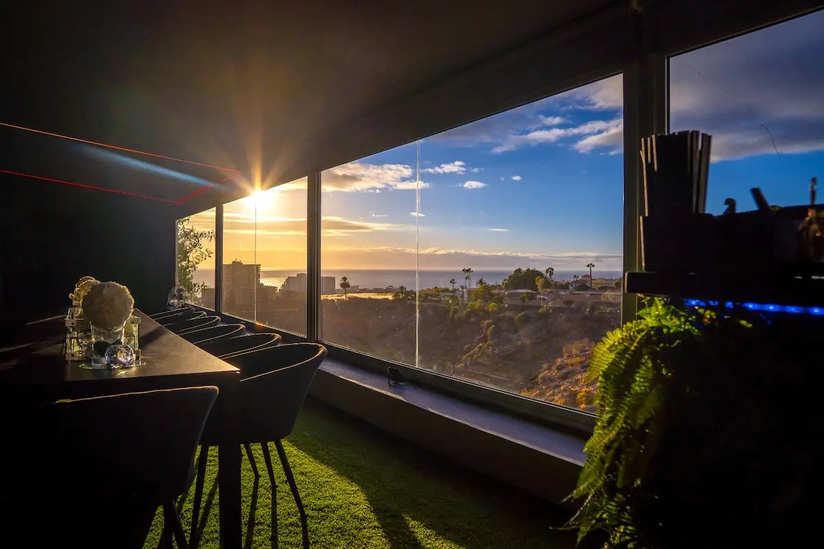 Sunset ocean views from the bar at Casa Amore, Tenerife